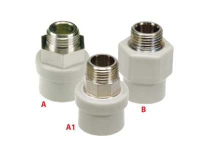 Sanitas Adaptor Union-Male Thread With Metal Insert