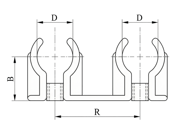 Pipe Clips Double